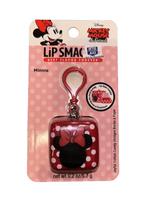 Disney Minnie Mouse Lip Smacker Cube Lip Balm Keychain Joyful Cotton Candy