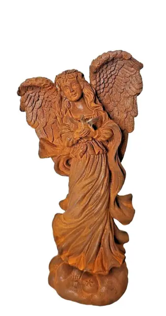 ② ANGE , statue d un couple d ange en pierre patinée , cupidon — Statues de  jardin — 2ememain