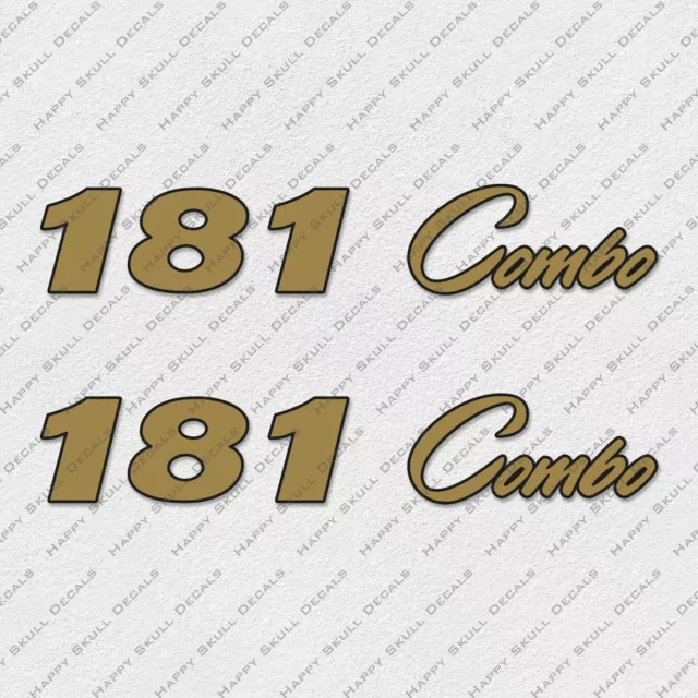 PRO CRAFT 181 COMBO GOLD NEW STYLE DECALS STICKERS Set of 2 10.5" LONG