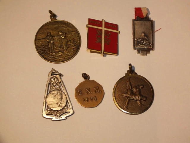Lot De 6 Broches Diverses - Bijoux Vintage Ou Fantaisie D'occasion