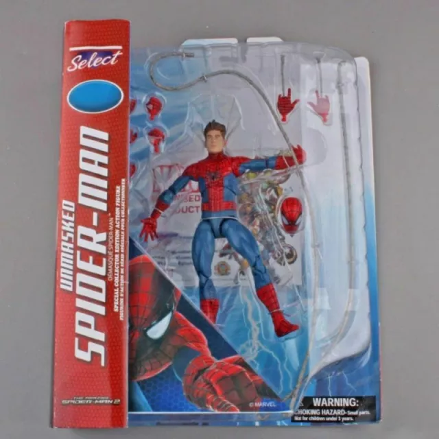 Spider-Man 2 Marvel Select Unmasked Disney Exclusive Action Figure Kids Toy Gift