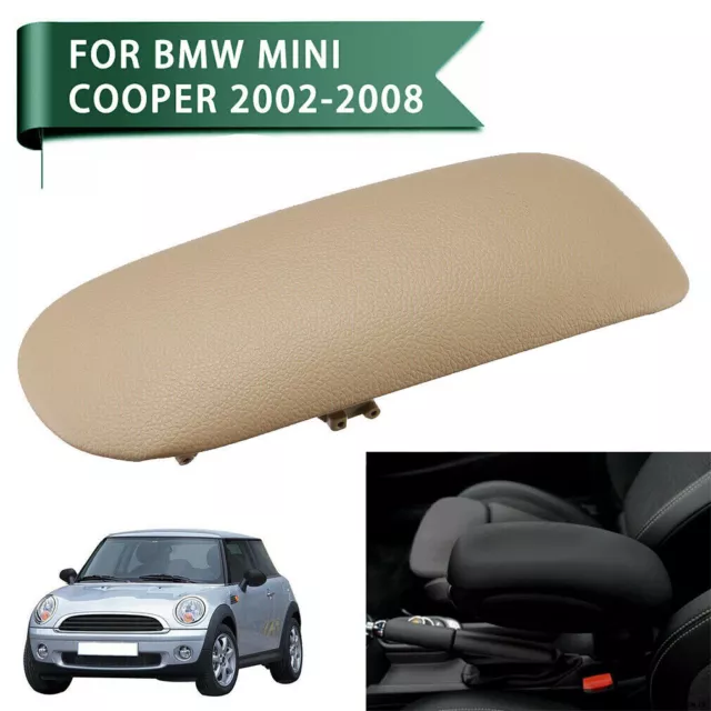 Beige Sliding Top Center Console Armrest Cover Lid for BMW Mini Cooper 2002-2008