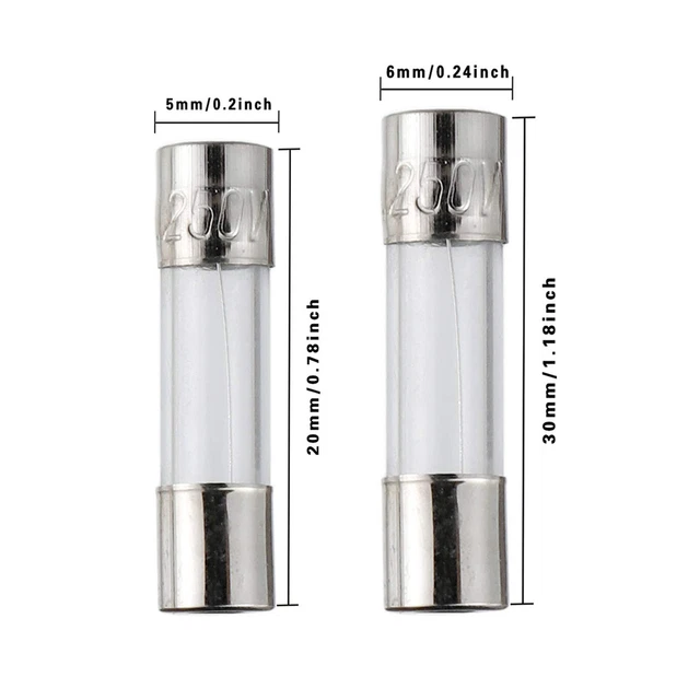 Kit 'assortiment De Fusibles Fusibles De Voiture En Verre 5x20mm 6x30mm 200