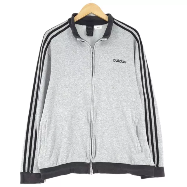 Vintage adidas Veste de Survêtement Haut Gris Hommes Taille XL