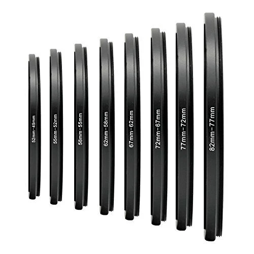 Belmalia 8 kit de Bagues d'Adaptation Step-Down/Anneaux de Lentille, Objectif-Fi