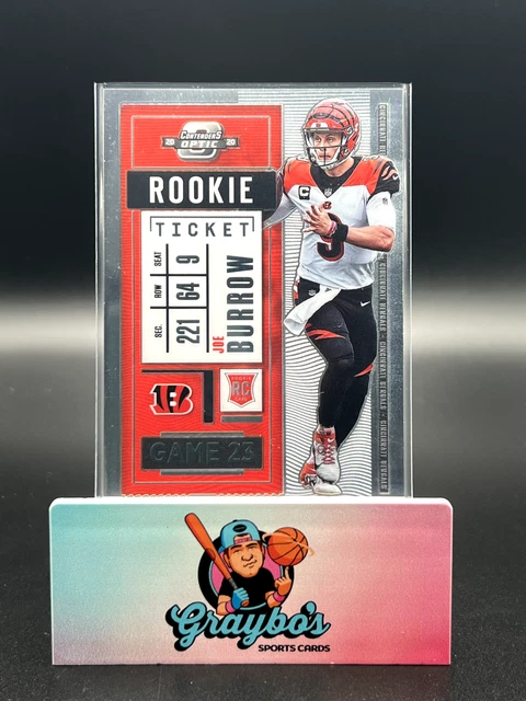 2020 Contenders Optic Joe Burrow Rookie Ticket RC #81 Cincinnati Bengals Card