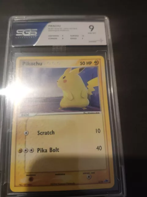 2004 Gradee 9 SGS Pokemon PIKACHU 6/10 Card - LATIOS EX KIT BLOCK - US 🙂
