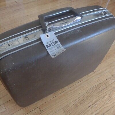 Vintage Samsonite Silhouette Brown Hard Case Suitcase Luggage No Keys