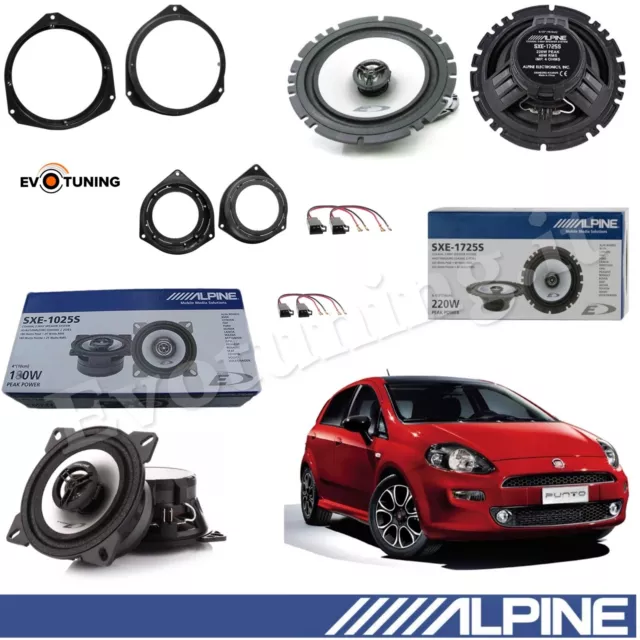 Kit 4 Casse Altoparlanti Alpine Anteriori e Posteriori per Fiat Grande Punto