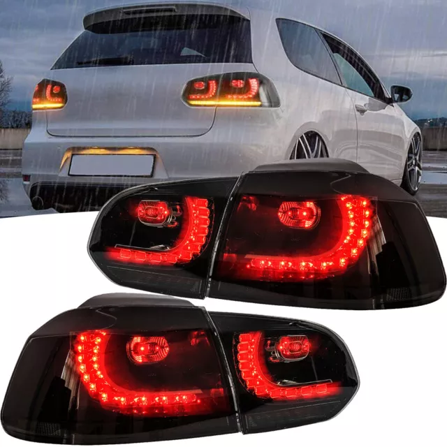 Feux arrière fumés à LED pour VW Golf 6 MK6 VI 2008-2013 clignotants séquentiels