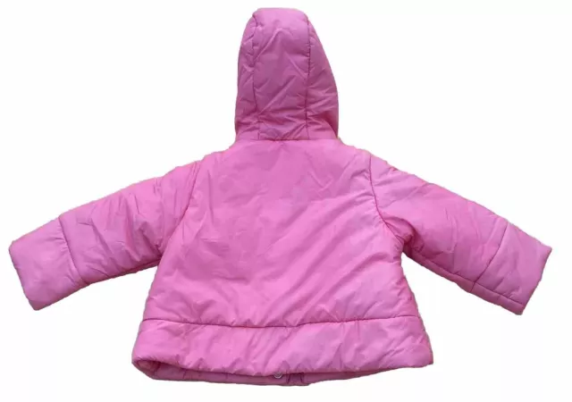 Marks & Spencer - Baby Girl’s Pink Padded Fleece Lined Coat - Age 6-12 Months 3