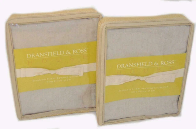 2 DRANSFIELD & ROSS Elizabeth Street Driftwood KING SHAMS SET Neiman Marcus 2 DRANSFIELD & ROSS Elizabeth Street Driftwood KING SHAMS SET Neiman Marcus