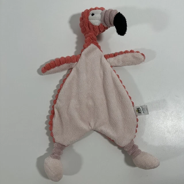 JELLYCAT CORDY ROY Flamingo Comforter Soft Toy Blankie Blanket soother