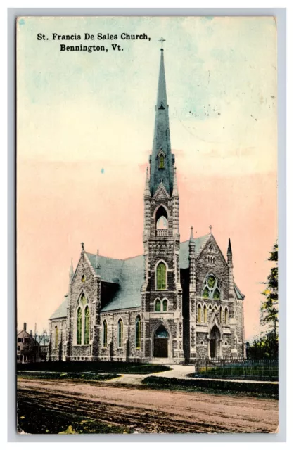St. Francis De Sales Church, Bennington Vermont VT Postcard