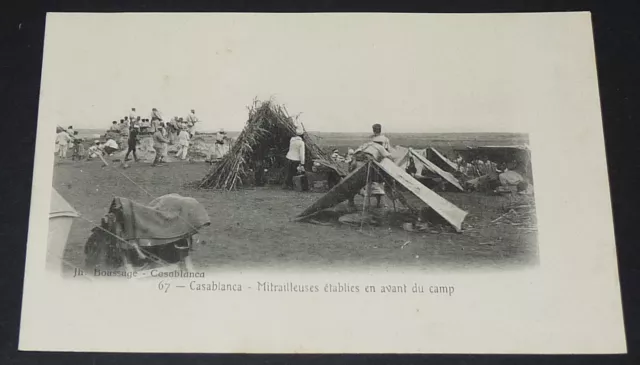 Cpa Carte Postale 1910 Colonie Francaise Maroc Maghreb Afrique Mitrailleuses