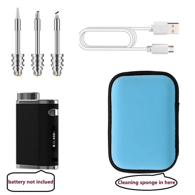 Portable Rechargeable Soldering Iron,USB Wireless Battery Soldering Iron 1-75W
