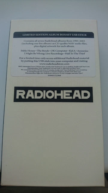 RADIOHEAD LIMITED EDITION 7 Album 4GB USB stick (WAV format