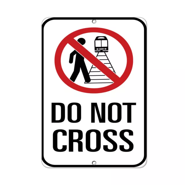 Vertical Metal Sign Multiple Sizes Do Not Cross Traffic Weatherproof Street