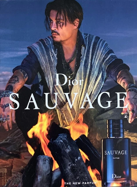 2019 DIOR SAUVAGE The New Parfum JOHNNY DEPP Photo Original 4 page PRINT AD