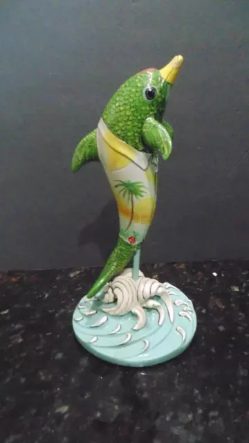 2003 Dolphins Around Town  Beach Statue 8” Jimmy Buffet GUC