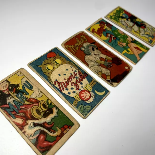 Fairy Tale vintage rare card menko 1940’s japanese 5 Set