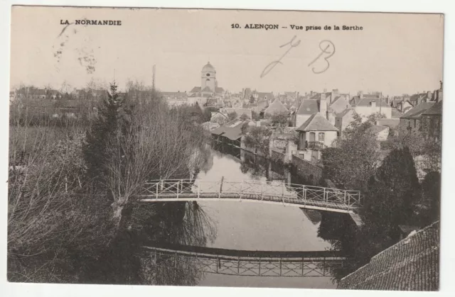 ALENCON - Orne - CPA 61 - vue sur la Sarthe - Pont