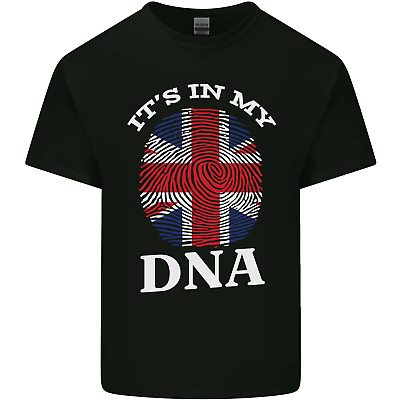 La Gran Bretagna nel mio DNA Divertente Bandiera Union Jack cotone da uomo T-Shirt Tee Top