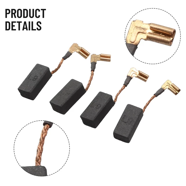 4 Pcs Carbon Motor Brushes For DeWalt DWE4120 / DWE4011 Grinders - N097696 Replacement