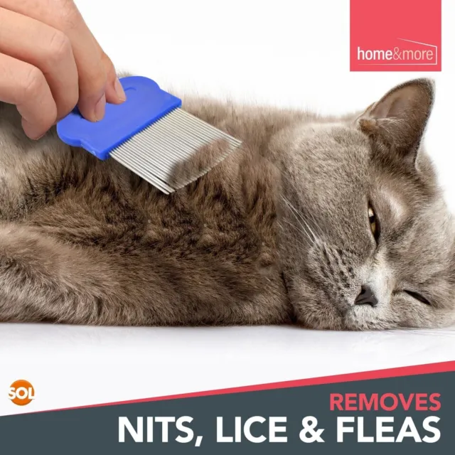 2 Metal Head Lice Comb Fine Tooth | Pet Dog Cat Flea Hair Kids Nit Eggs Removal