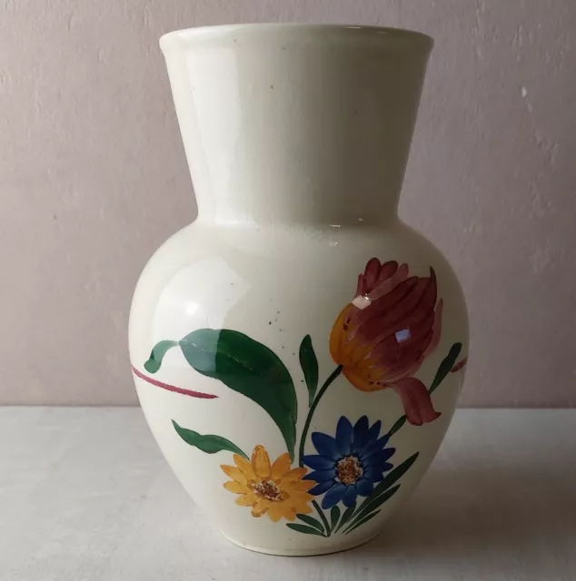 Ancien vase céramique, décor Selestat / Schlettstad, Sarreguemines / Saargemünd