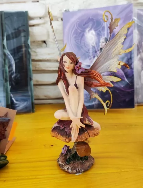 Les Alpes Fata Seduta Su Fungo Collezione Originale Fairy Land idea regalo