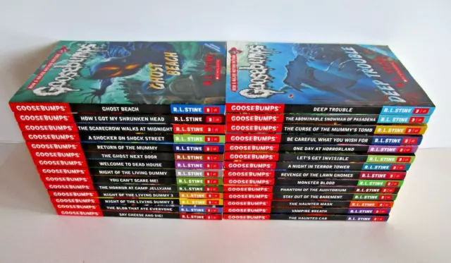 Goosebumps book collection. Bulk lot of 28 books by RL Stine AS NEW