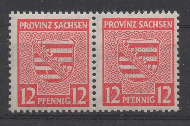 SBZ-Provinz Sachsen 79 Xa Paar Plf. I gepr. BPP (Provinzwappen) postfrisch