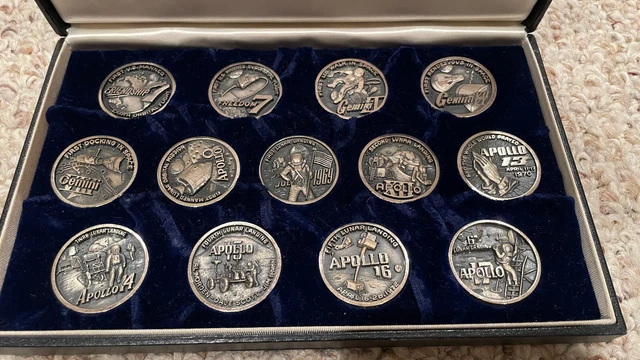 Balfour NASA Mission Medals - COMPLETE SET - SILVER! Gemini, Apollo, Friendship Balfour NASA Mission Medals - COMPLETE SET - SILVER! Gemini, Apollo, Friendship