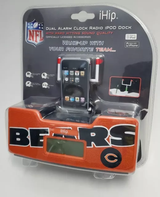 NFL Chicago Bears Dual Alarm Clock Radio for iPOD and IPHONE  READ
