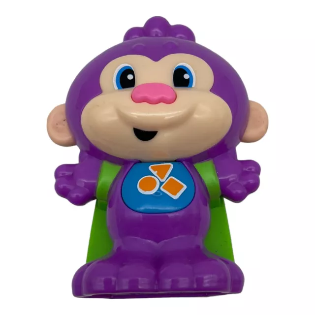 Fisher Price Laugh and Learn Talking Purple Monkey Green Backpack