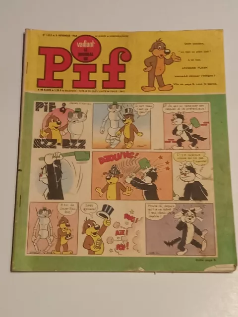 le journal de PIF vaillant bd périodique illustrateurs arnal n°1222 11/1968