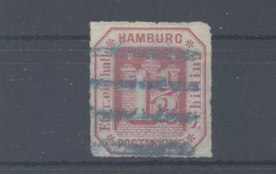 Hamburg Mi.Nr. 21, 1 1-2 S. Freimarke 1866 gestempelt, geprüft (2640)