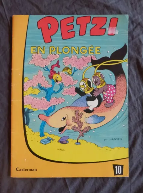 HANSEN, "PETZI en Plongée", Petzi N° 10, Casterman, octobre 1962