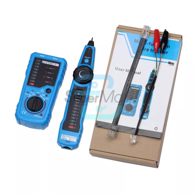 Network Wire Tester Wire Tracker Telephone Line Finder Tracer LAN for RJ45 RJ11