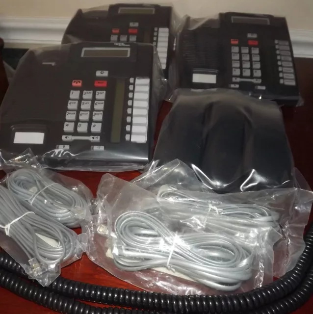 "LOT OF (2) REFURB - AVAYA Norstar Nortel T7208 PHONE  BLK, NT8B26AABA Warranty