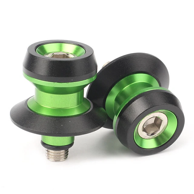 Forcellone Spool Supporto Vite Slider Per Yamaha Honda CBR600 Kawasaki Z800 Verde