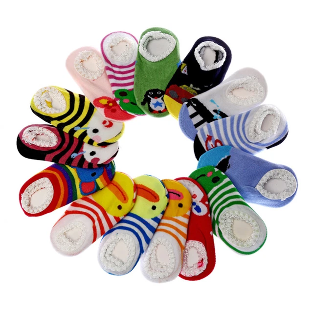 10 paia calze bambino motivo a punta design calze in cotone traspiranti ne