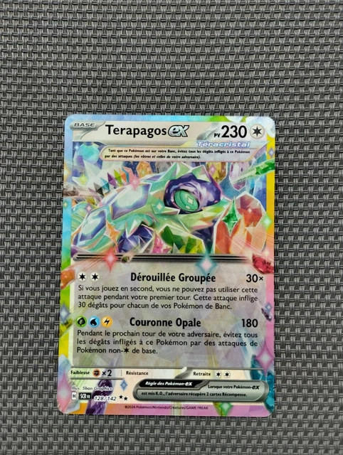 CARTE POKÉMON TERAPAGOS Ex Téracristal 128/142 Couronne Stellaire Ultra ...