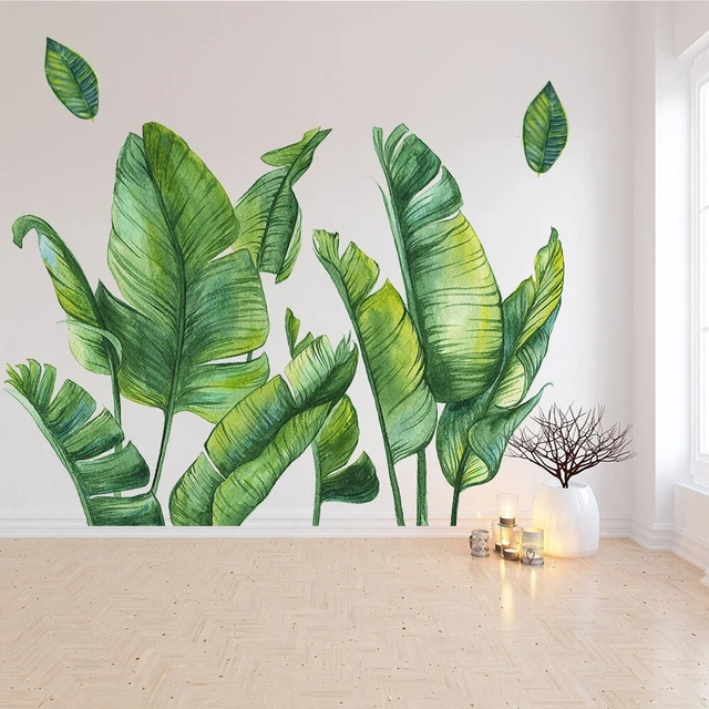 Pegatina de pared salón habitación arte calcomanía desmontable verde último