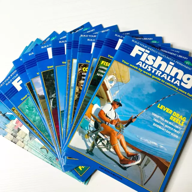 12 X VINTAGE Fishing Australia Magazine Collectable Tackle