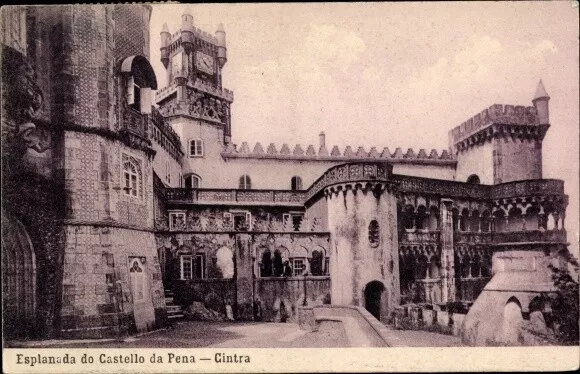 Ak Sintra Cintra Portugal, Esplanada do Castello da Pena - 3830796