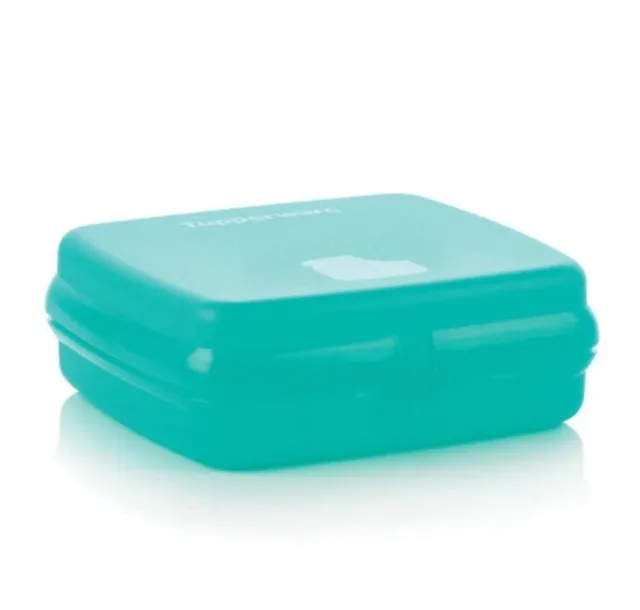 Tupperware New Green / Teal Eco + Sandwich Keeper Square. Bnip