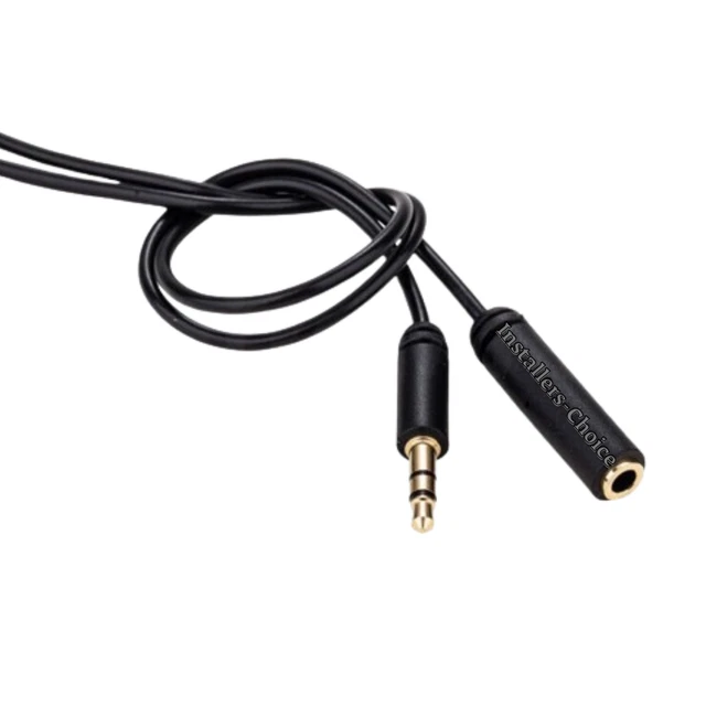Câble Audio Extension 3,5mm - Rallonge Flexible En Ressort Pour Casque Et Appareils Audio - Noir