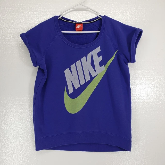 Nike Sweatshirt Womens Large Rally Crewneck Short Sleeve Swoosh Logo Nike Sweatshirt Womens Large Rally Crewneck Short Sleeve Swoosh Logo